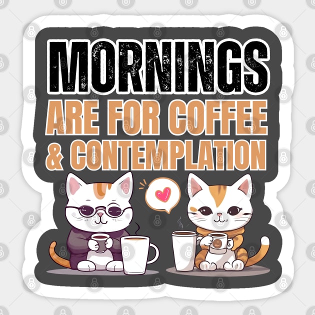 Mornings are for coffee and contemplation Sticker by TRACHLUIM